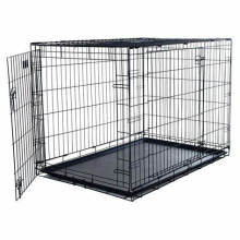 China supplier Black Powder Coated Chain link Dog kennel by factory